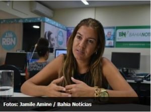 Edylene Ferreira entrevistada pelo Bahia Notícias.